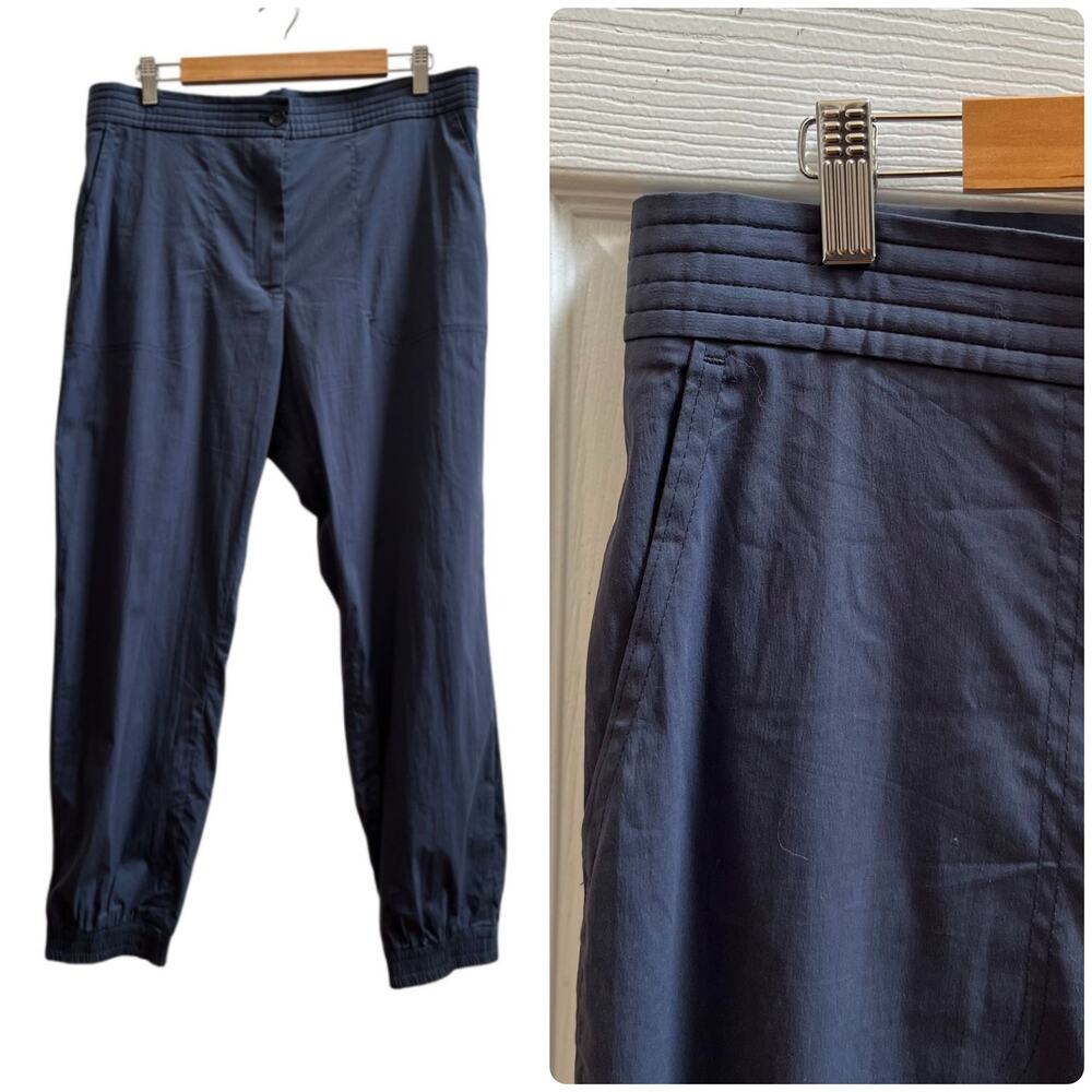 Cos Slate Blue Polyester Lightweight Pocket Ankle Elastic Cuffs Jogger Size 10